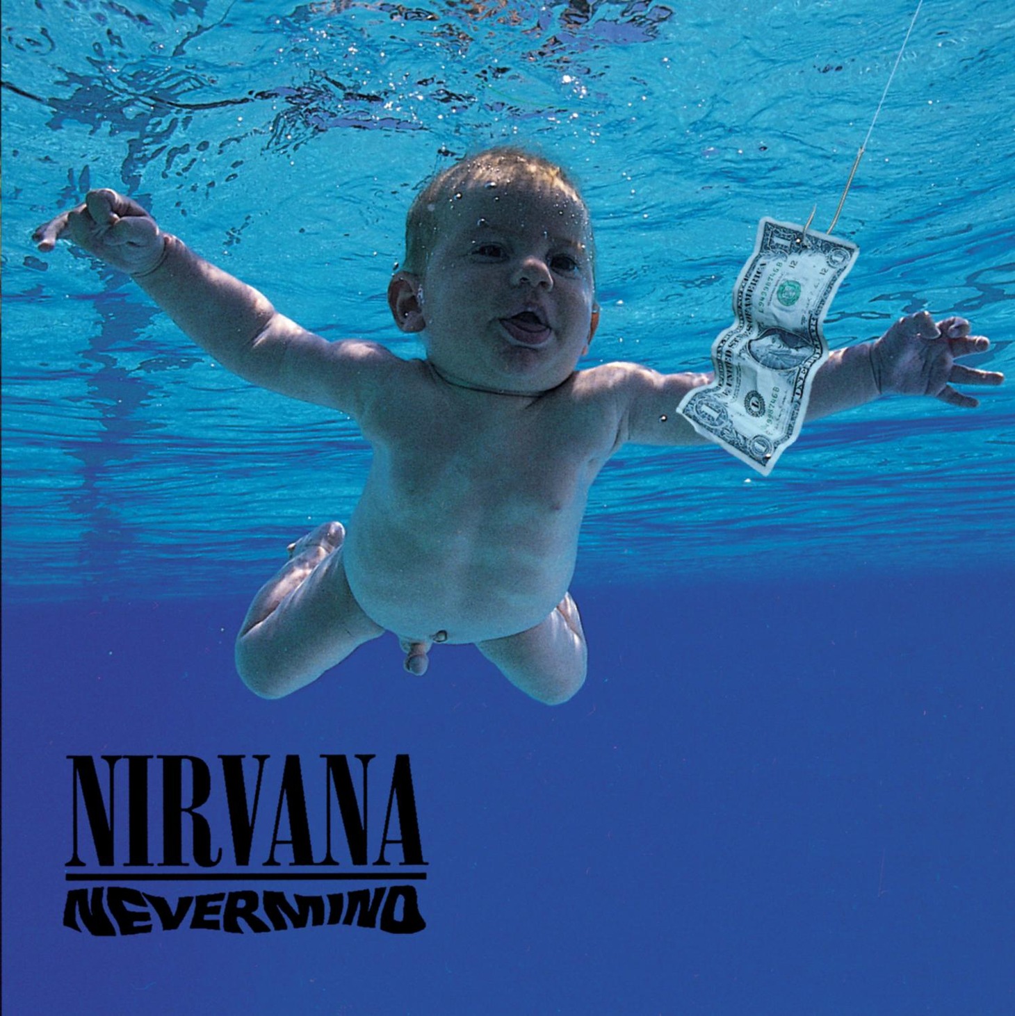 NIRVANAのアルバム「ネヴァーマインド」ジャケット。