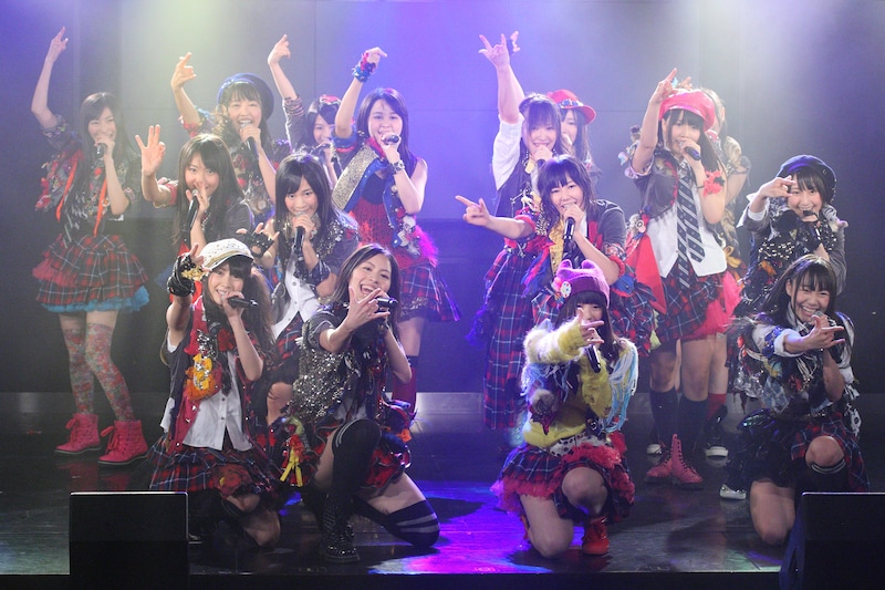 新曲「オキドキ」を披露するSKE48選抜メンバー。 (C)AKS/PYP
