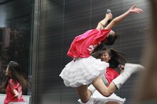 百田夏菜子、第3部のえびぞりジャンプ。