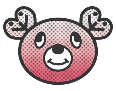 岡村靖幸の新マスコットキャラクター、ピーチベア。