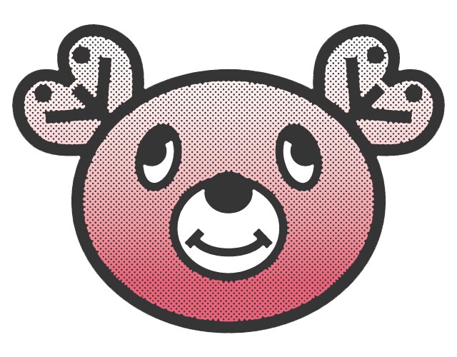 岡村靖幸の新マスコットキャラクター、ピーチベア。