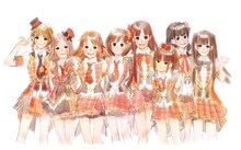 アニメに登場するAKB48メンバーのイメージイラスト。