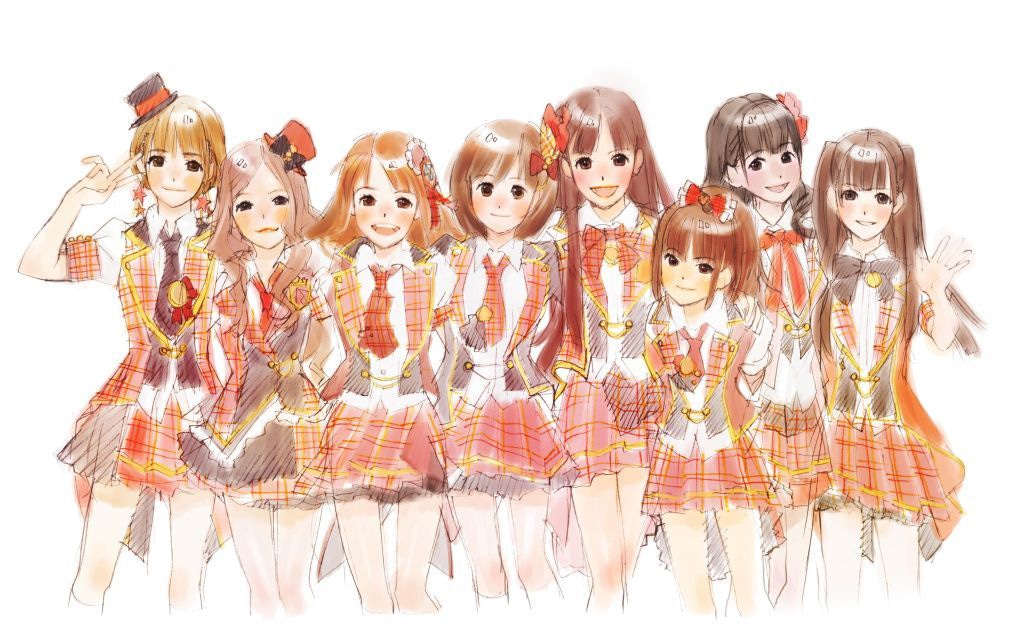 アニメ「AKB0048」より、伝説のアイドルグループ「AKB48」メンバー。 (C)AKB0048製作委員会