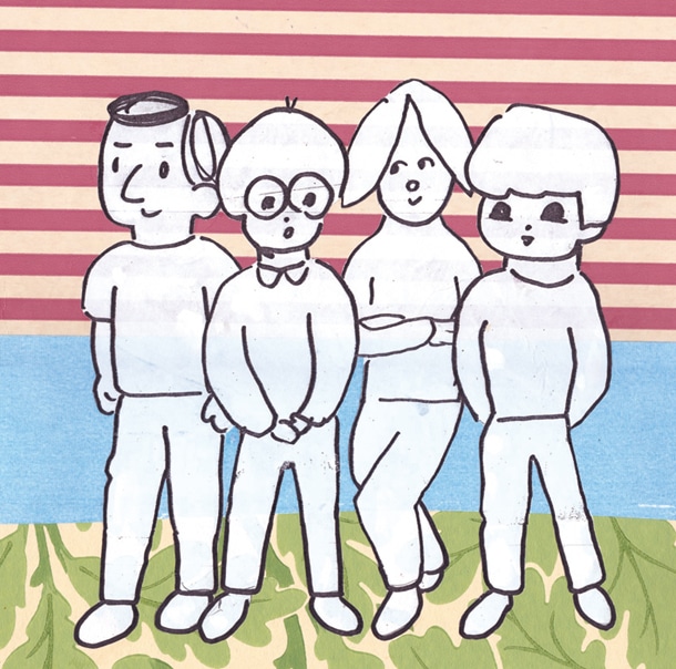 小田島等のイラストが描かれたミニアルバム「GUM」のジャケット。