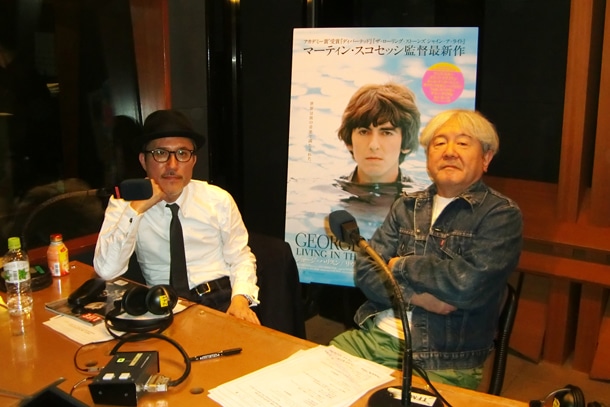 番組収録を終えた直後の高橋幸宏（左）と鈴木慶一（右）。