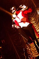 「恋のゼロハン」でバイクに乗って登場した傷彦。（写真：佐々木宏幸）