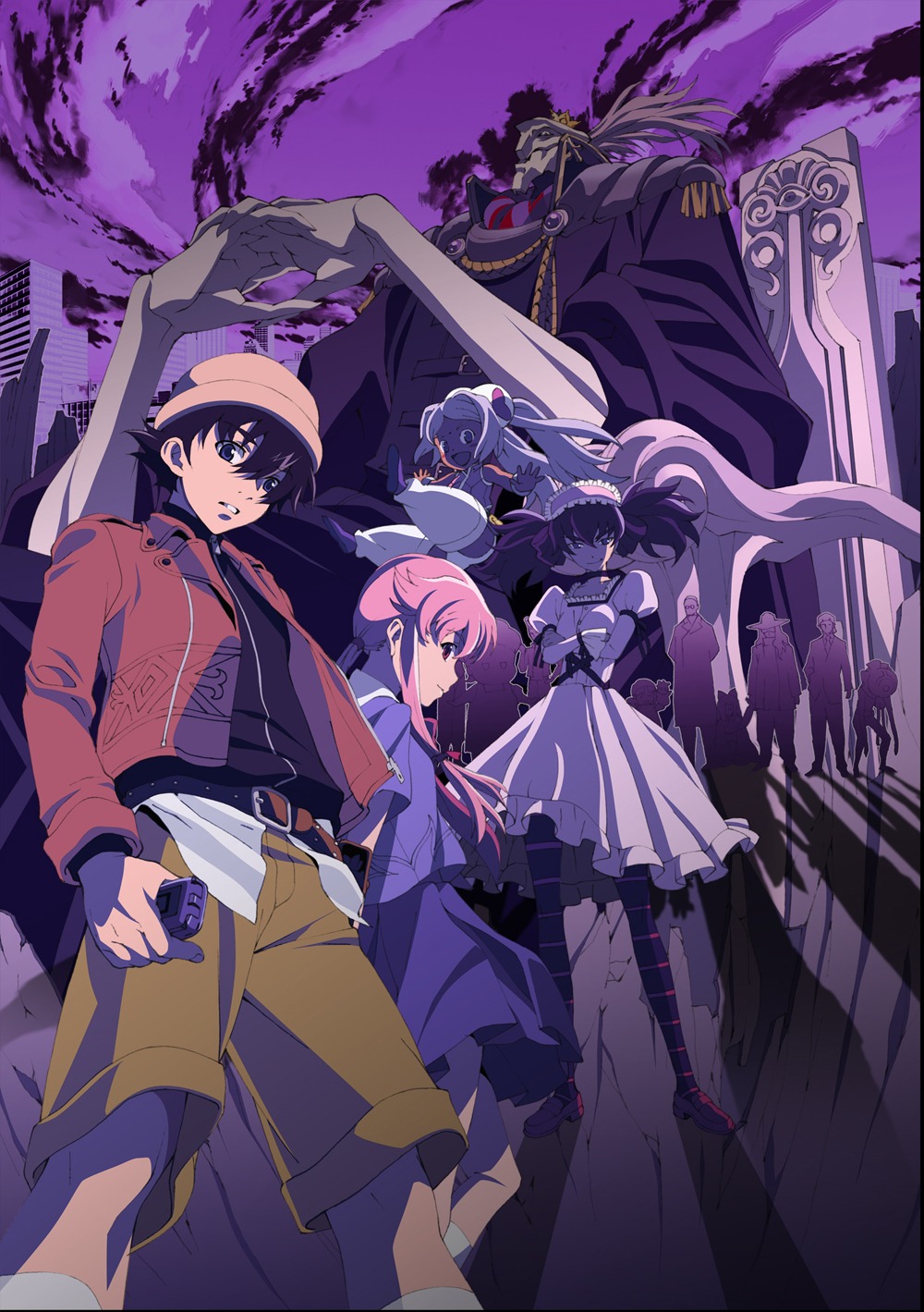 アニメ「未来日記」キービジュアル (C) えすのサカエ・角川書店 / 12人の日記所有者たち