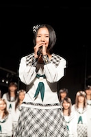 報道陣を前に自己アピールをする兒玉遥。