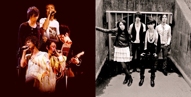 ORANGE RANGE（写真左）とジン（写真右）。