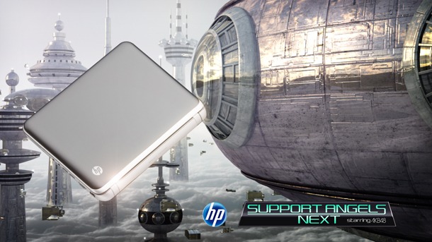 写真は「HPサポートエンジェルNEXT モバイル篇」の1シーン。