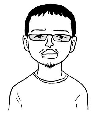中川いさみが描いた奥田民生。（c）中川いさみ「ストラト！」 / 小学館IKKI