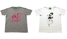写真はBEAMS TとのコラボTシャツ。左が中村佑介のイラストが印刷された「THE FUTURE TIMES  00」、右が岸野真生子のイラストが印刷された「THE FUTURE TIMES  01」。