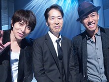 収録現場での稲垣潤一とCHEMISTRY。