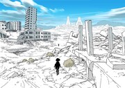 アニメ「AKB0048」より、破壊された街。 (C)AKB0048製作委員会