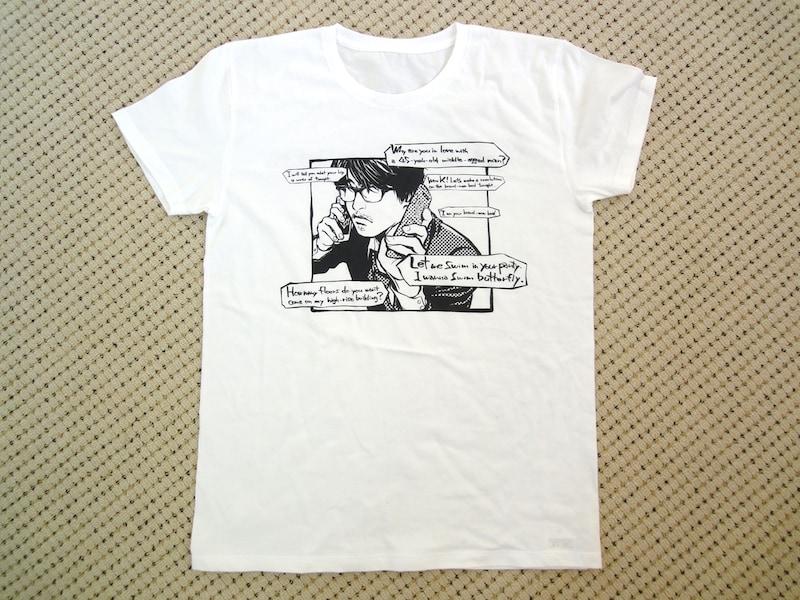 岡村靖幸の新作Tシャツ前身頃。