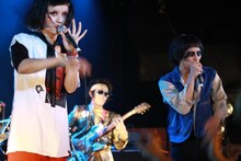 「オンナク祭」でのN'夙川BOYSのパフォーマンスの模様。