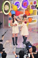 ライブ終了後、名残惜しそうにスタジオを後にするフォンチーと谷澤恵里香。