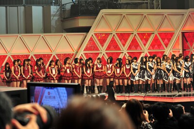 本日12月30日に行われた「第62回NHK紅白歌合戦」リハーサルより、紅組サイドの様子。