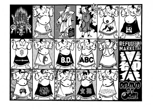 イベント「REFUGEE MARKET × Behind the 8ball」フライヤー