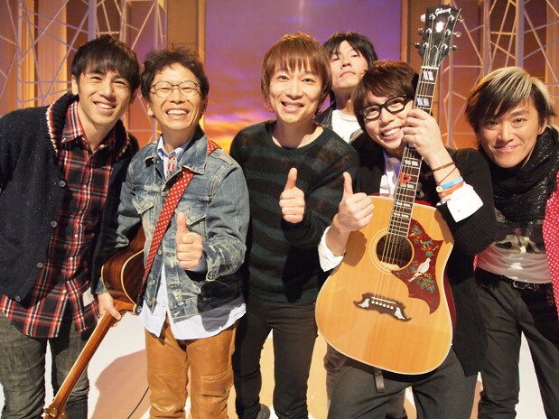 スタジオライブ収録時の南こうせつ、JUN SKY WALKER(S)、高橋優。