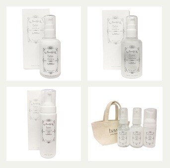 現在発売中の「baw」のアイテム。MEGのこだわりが反映された美しいデザインにも注目。