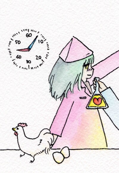 やくしまるえつこが描いた「アオハル "sweet"」背表紙イラスト。