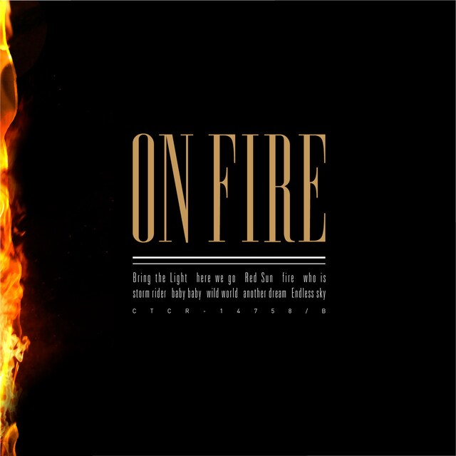 Jのアルバム「ON FIRE」ジャケット。