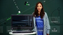 板野友美が出演する「Love PC, Love HP. dm1編」の1シーン。