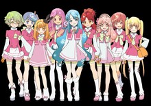 アニメ「AKB0048」の主軸となる研究生メンバー9人。 (C) AKB0048製作委員会