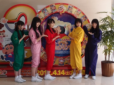 シンエイ動画にやってきたももいろクローバーZ。