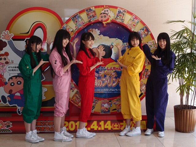 シンエイ動画にやってきたももいろクローバーZ。