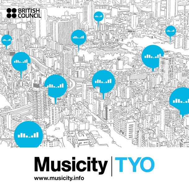「Musicity Tokyo」メインロゴ Illustration: 阿部伸二（カレラ）
