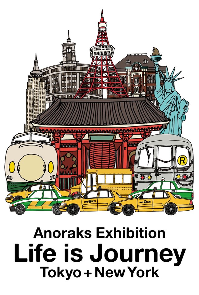 「Anoraks Exhibition Life is Journey Tokyo + New York」フライヤー
