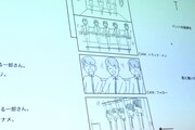 「とても細かく描いてあるので演技しやすかった」と山口が語った、田中直筆の絵コンテ。