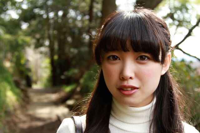 「君は自転車 私は電車で帰宅」PVより、中島早貴の撮影シーン。