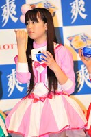 写真は本日行われたロッテアイス「爽」新CM記者発表会より。進学し晴れてJK（女子高校生）となった佐々木彩夏。