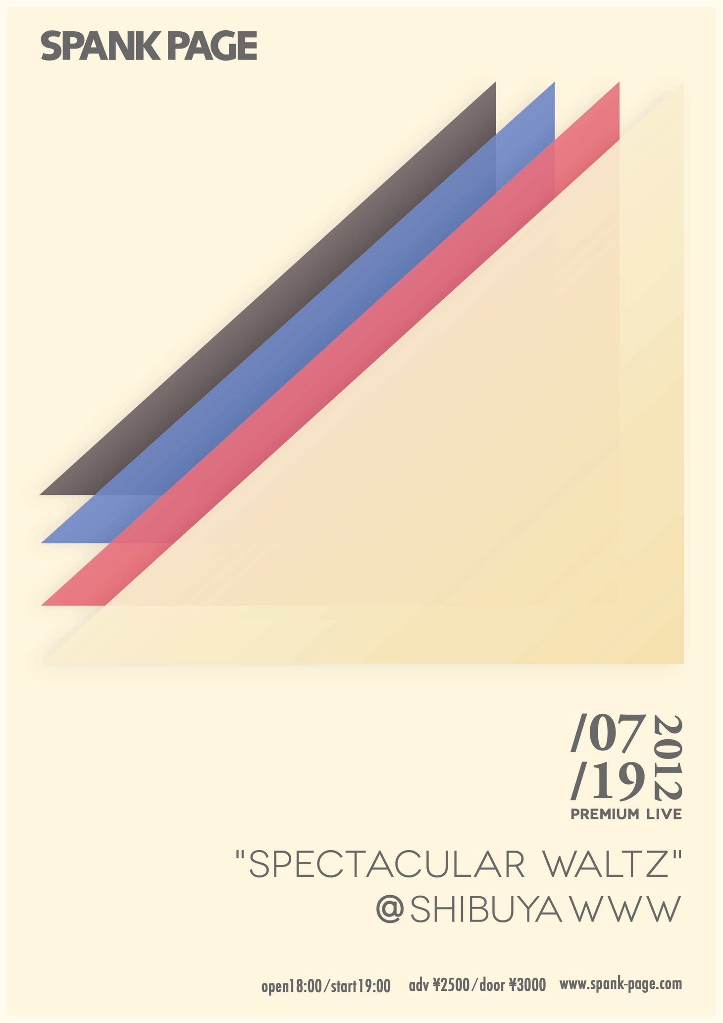 「SPANK PAGE premium live -SPECTACULAR WALTZ-」フライヤー
