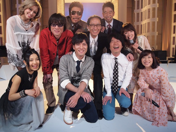 「フォークは僕に優しく語りかけてくる友達」収録時の森山直太朗、真心ブラザーズ、鈴木雅之、槇原敬之、BENI、熊木杏里、一青窈、城南海、武部聡志。