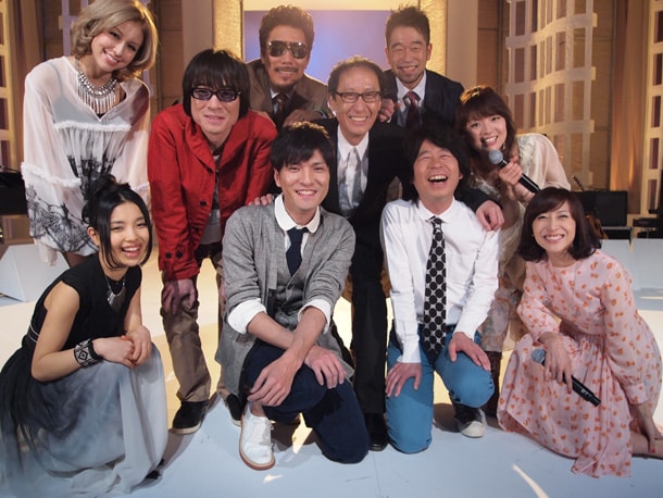 「フォークは僕に優しく語りかけてくる友達」収録時の森山直太朗、真心ブラザーズ、鈴木雅之、槇原敬之、BENI、熊木杏里、一青窈、城南海、武部聡志。