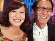 「天使の誘惑」収録時の一青窈、武部聡志。