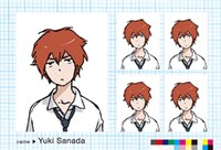 シングル「つり球盤」および通常盤初回プレス分に封入される証明写真風ステッカーシート。