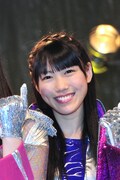 イベント前の会見より、高城れに（ももいろクローバーZ）。