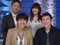 「MUSIC FAIR」より、トーク収録時のオフショット。