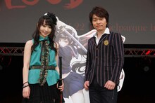 イベント「BLOOD-"C"arnival」の模様。左が更衣小夜役の水樹奈々で、右が七原文人役の野島健児。(C)2012 Production I.G, CLAMP/Project BLOOD-C Movie