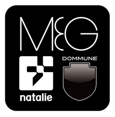 「MEG × DOMMUNE × NATALIE TV!!!!!!!!!!」ロゴ