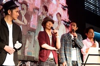 写真左からABOTTOレオ、川越シェフ、徳井義実、柏原収史。