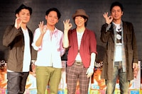 写真左からABOTTOレオ、柏原収史、川越シェフ、徳井義実。