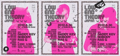 「LOW END THEORY JAPAN [Summer 2012 Edition]」WWW公演フライヤー