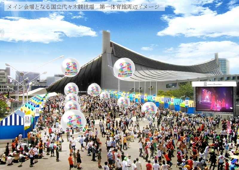「musicweek」メイン会場となる国立代々木競技場第一体育館のイメージ図。