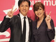 トーク収録後の郷ひろみと内田有紀。